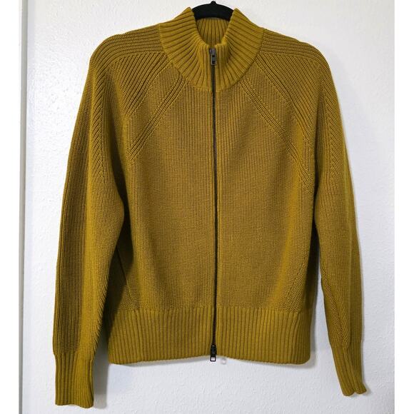 Athleta En Route Full Zip Sweater Thermolite Cardigan Jacket Palo Verde Wool - Picture 2 of 11